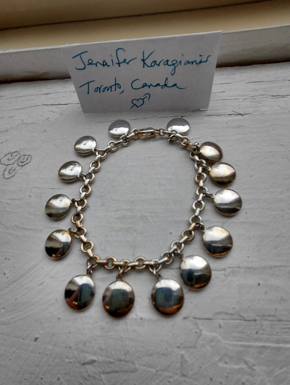 Tiffany Silver Multi-Disc Bracelet 61.1 Grams